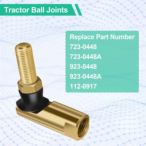 Tractor Ball Joint Replacement 2 Pack Kit For OEM 7230448 9230448 7230448A 9230448A 1120917 threaded gold metal ball joint