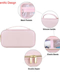 Carrying Case For Portable Handheld Nebulizer And Inhaler Spacer, Travel Case For Adults And Kids, Mesh Atomizer Holder, Star Pink