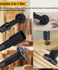 3Pcs Wood Grinder Ball Gouge Heads And Spherical Cylindrical Burr Attachments For Angle Grinders 100mm T Shaped Rotating