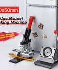Sick 50mm Professional Badge Maker Machine Kit With Heavy Duty Steel Press And Paper Cutter For Making Custom Photo Magnets Buttons Pins Plus Keychains DIY Craft Projects Simple Assembly 100 Pcs Parts Bundle Legit Value For Money, 50mm fridge magnet press
