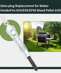 Glow Plug Replacement Kit for Weber SmokeFire EX4 EX6 EPX6 Wood Pellet Grills Smokers Igniters Parts 7009 Silver in grassy setting