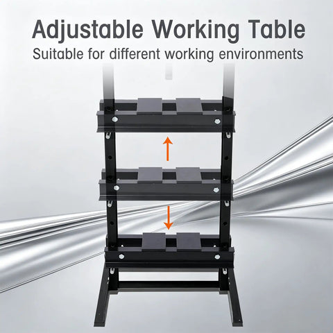 Heavy Duty 12 Ton Hydraulic Shop Press Compact H Frame Bearing Press Machine Garage Auto Repair Bench Mounted Workshop Tool with adjustable working table.