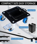 Heavy Duty Carbon Steel Furniture Dolly With 3000 Lb Capacity, 6.3in size, features removable baffle and non-slip mat.