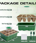 Seed Starter Tray Kit 10 Pack With Humidity Domes 120 Cells Total Germination Trays Complete Mini Greenhouse For Seed Growing