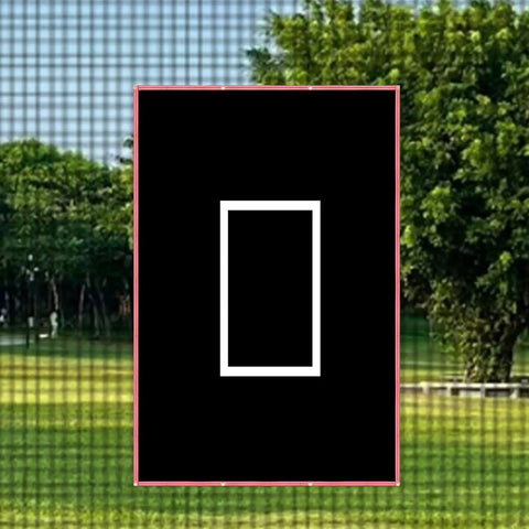 Heavy Duty 4x6 Ft Baseball Hitting Backstop With Strike Zone For Backyard Training PVC Net Backstop Black with Red Border