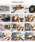 Assembly steps for Six Light Sputnik Glass Globe Chandelier In Black And Gold Modern Mid Century Pendant Light