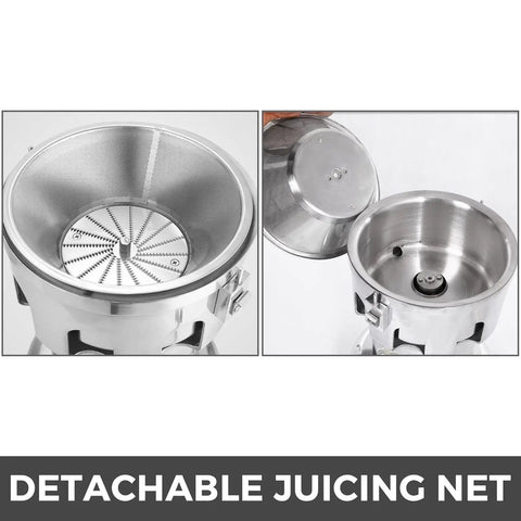 Detachable juicing net of USZWBY Heavy Duty Cold Press Electric Juicer 370W Stainless Steel Centrifugal Juice Extractor.
