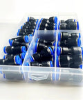 Premium 61 Piece Pneumatic Fitting Kit For Push To Connect Air Pipe Adapters In Smooth 4mm To 12mm Sizes Perfect For Hoses And Industrial Tools in storage case