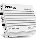 Hydra Marine 400W 4 Channel Amplifier Waterproof With Dual MOSFET Power Supply Gain Controls RCA Input LED Indicator