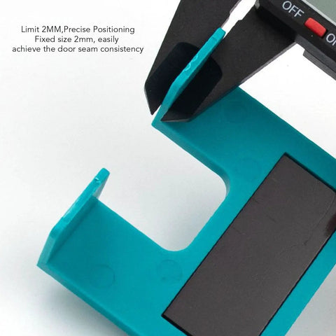 Close-up of Easy Hinge Mate Quick Door Hinge Jig For Precise 2mm Alignment And Fast Door Jamb Latch Installations Cabinet Hinge