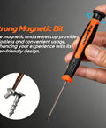 8-In-1 Small Torx Screwdriver Set With T3 Through T10 Security Bits for Electronics shown with magnetic bit tip