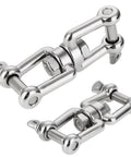 Double Shackle Swivel For Boat Set In Four Sizes One Quarter Inch Five Sixteenth Inch Three Eighth Inch One Half Inch Marine Grade 316 Stainless Steel Jaw To Jaw Anchor Chain Connector 2 Pack