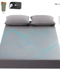 King Size Grounded Bed Sheet Kit With 90 Percent Organic Cotton And 10 Percent Silver Fiber, Deep Pocket Gray Bedding for pain relief