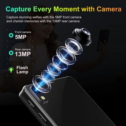 32GB MP3 Player With Bluetooth And Camera Android 13 Music And Video Player With 4 Inch Touchscreen camera features