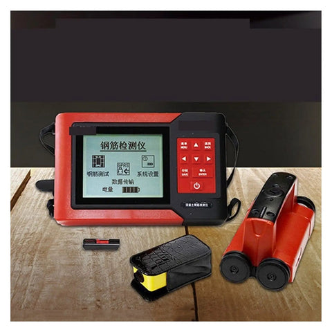 Pro Grade Wall Stud Scanner And Multi Function Cable Pipe Detector With Precise Rebar Location For Drywall And Concrete Scanning, accessories shown.
