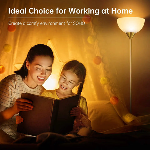 Floor Lamp With Purple Lampshade, Black Tall Standing Lamp, 58 Inch Height, Dimmable Bright Light From 5 to 100 Percent, Touch Control And On And Off Foot Pedal, Dope For Living Room Bedroom Kids Room Office Decor