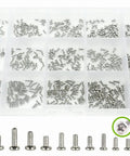 750-Piece Bulk Metric M1 to M1.7 Stainless Steel Phillips Pan Head Small Machine Screws Kit for Electronics and Robotics