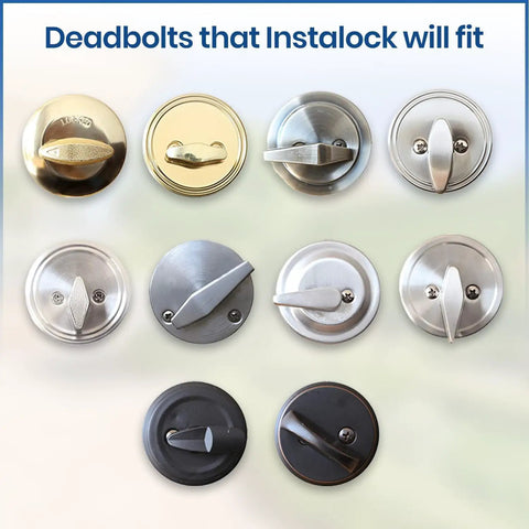 Smart Remote Door Lock Upgrade For Existing Deadbolt With 30 Second Tool Free Install, Automatic Keyless Entry, image showing compatible deadbolts