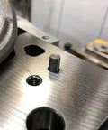 Close-up of installed 15 Pieces Heavy Duty M6 Dowel Pin, 6mm diameter by 8mm length, Stainless Steel 304 in metal furniture.