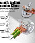 Heavy Duty Welding Magnetic Grounding Clamp With Ultra Strong Magnet showing copper plating and strong magnetic grip
