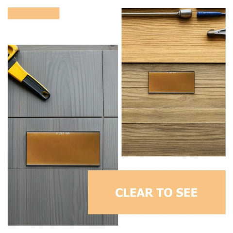 Awesome 4 PCS Golden Welding Helmet Glass Filter Lens replacement shown on wood surfaces with tools, ideal for pro welders.