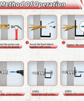 Self Drilling Drywall Anchors And Screws Kit For Easy Install With Five Size Metal Expansion Bolts For Drywall 220 Pcs Total Including 110 Sheetrock Anchors And 110 Screws No Drill Needed Finished In Gold And Silver instruction steps