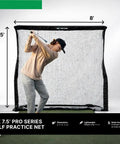 Launch Pro Circle B Edition Golf Launch Monitor With GPS Overview, Net Return Pro Golf Package with practice net and golfer