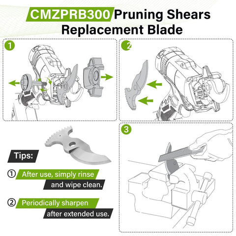 Heavy Duty Replacement Pruning Shear Blade Easy Swap In For Cordless Pruning Tools Cut Like Butter High Carbon Stainless Steel Build No Hassle Fit Strong Reliable Edge