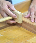 Using marking gauge from Beginner Friendly Japanese Woodworking Hand Tool Set 7 Piece Includes Plane Chisels Pull Saw Hammer Marking Gauge And Carry Bag All In One Starter Kit Made In Japan For DIY Woodworking Fans