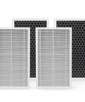 2 Pack 2-In-1 Granular Activated Carbon And H13 True HEPA Filter Replacement displayed with honeycomb carbon texture for air purifiers