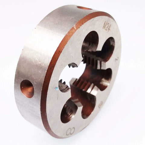 M24 X 2mm Tap And Die Set HSS Pro Grade Taper And Plug Tap And Die With Metric Right Hand Threads 92mm Long Tap Die OD 55mm 16mm High