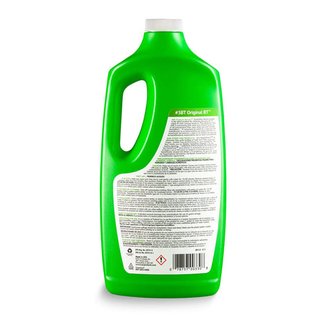 Back of Original BT Humidifier Water Treatment 32 Oz bottle showing instructions and label details for evaporative humidifiers.