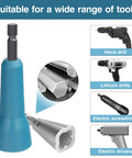 Two Pack Wire Nut Twister Set For Drill Chuck Quarter Inch with compatible tools like hand drill and electric screwdriver.