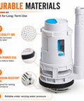 3 Inch Dual Flush Valve Replacement Kit For One Piece Toilets With Top Push Button Easy Install No Fuss Toilet Repair Kit