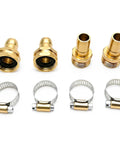 Heavy Duty Garden Hose Repair Connector Kit With Clamps Fits 3/4 Or 5/8 Inch Quick Fix Aluminum And Stainless Steel Leak Proof Durable Fix For Your Backyard Irrigation Needs Today. Brass hose repair fittings and clamps for 5/8 and 3/4 inch garden hose