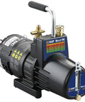 Heavy Duty Brushless DC Vacuum Pump 7 CFM with Two Stage Rotary Vane for HVAC and Auto Service featuring 25 Micron Rating and Non Sparking Switch