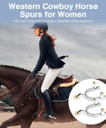 Two Pack Stainless Steel Horse Spurs For Men And Women Ride Ready Western Cowboy Boot Spurs For Riding Equestrian Training