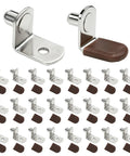 Rock Solid Heavy Duty Metal Shelf Pegs Rust Proof Support Pins For Wood Shelving, 30 pack with smooth coating and durable design.
