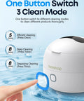 Heavy Duty 45Khz Ultrasonic Cleaning Pod For Jewelry Eyeglasses And Watches with one-button switch and 3 clean modes.