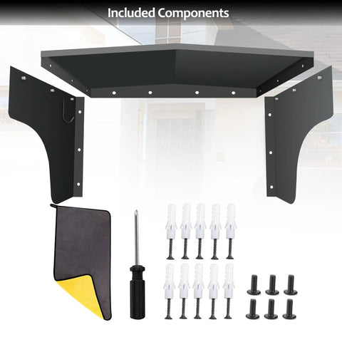 Included components for EV Charger Protective Cover Heavy Duty Rust Proof Steel Shell Weatherproof Enclosure.