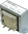 Control Transformer 175VA 28VAC For Industrial Equipment And Control Circuits Low Voltage Workhorse Transformer For Automation Power Supply And Relay Systems For PLCs And Industrial Automation Systems, shown in side view displaying terminals and metal casing.