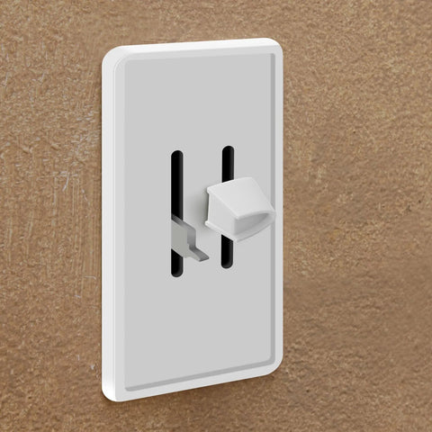 Two white dimmer switch knobs replacement set for Lutron Skylark fan speed and light control