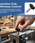 Pro Grade M6x25mm Star Knob With Male Threaded Stud, Anti Slip Grip, Plastic And Carbon Steel Clamping Knob For Industrial Use And Control Panels, Secure Grip For Quick Adjustments, 50 Pack on machine fixture