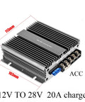 Heavy Duty Dc Dc Boost Converter And E V Charger Module, aluminum, 12V to 28V, 20A charger, compact design for quick charging.