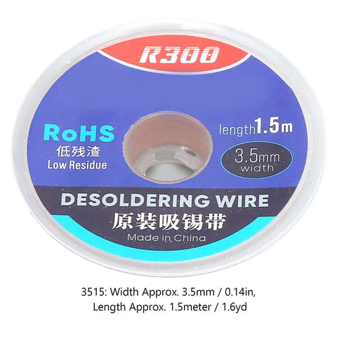 Copper Desoldering Wick Half Meter For Electronics Fast Heat Conduction High Absorption No Fuss Easy Cleanup For PCBs Tip Compatible Pro Grade Solder Removal Tool For Clean Circuit Boards