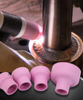 Glass Welding Cup Set With Gas Lenses For Ceramic And Alumina Welding Pro Grade High Temp Glass Cups For Torch Gas Lens Kit