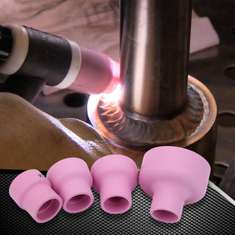 Glass Welding Cup Set With Gas Lenses For Ceramic And Alumina Welding Pro Grade High Temp Glass Cups For Torch Gas Lens Kit