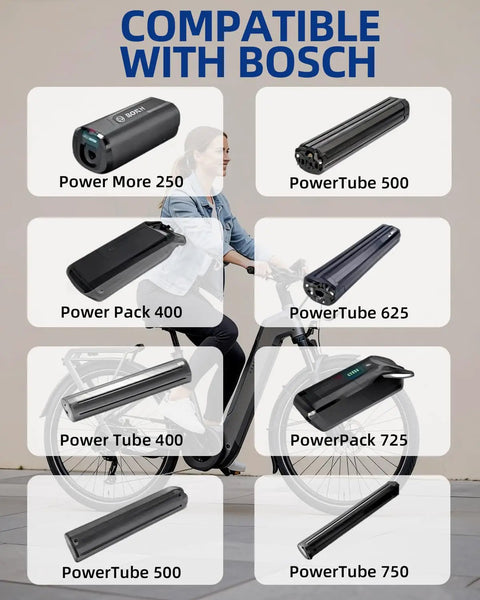 Image showing Fast 42V 2A Smart Charger For Bosch E Bike Batteries 36V Lithium Compatible with various Bosch PowerPack and PowerTube models