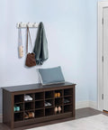 White Wall Mounted Coat Rack With Four Heavy Duty Hooks 17 Inch Wooden Modern Hanger For Coats Keys Bags And More Zinc Alloy
