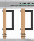 102mm Center To Center Matte Black Stainless Steel Cabinet Handles Pack Of 10 shown with screw size measurements